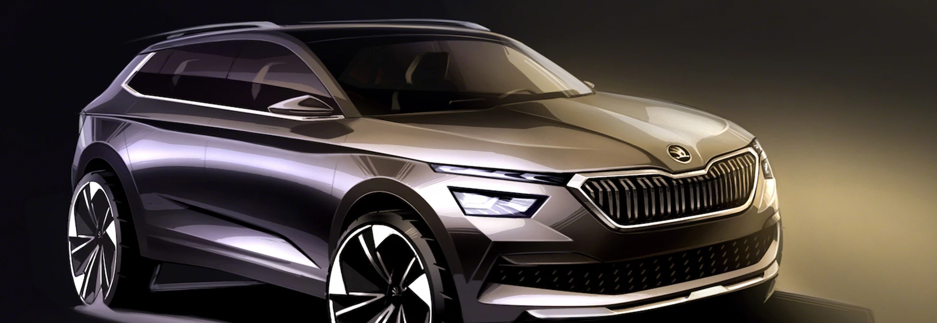 Sketches of upcoming Skoda Kamiq released